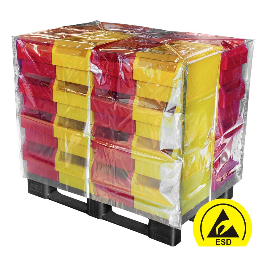 ESD-Seitenfaltenhauben metallisiert und antistatisch ESD-Seitenfaltenhauben metallisiert und antistatisch