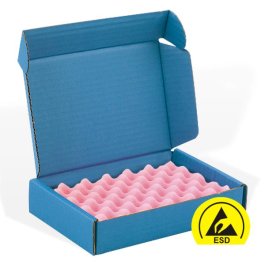 ESD-Klappschachtel mit Noppenschaum CORTRONIC ESD-Klappschachtel mit Noppenschaum CORTRONIC