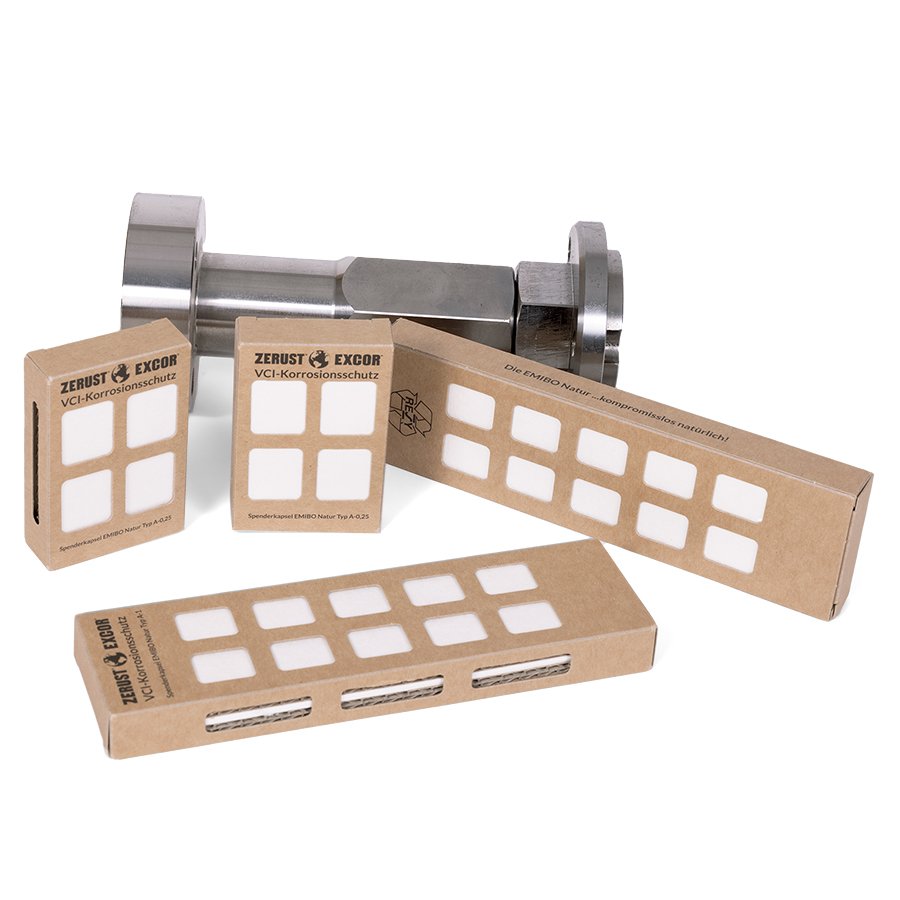 EXCOR EMIBO Natur VCI-Spender als Korrosionsschutz in Verpackungen EXCOR EMIBO Natur VCI-Spender als Korrosionsschutz in Verpackungen