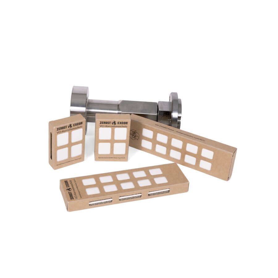 EXCOR EMIBO Natur VCI-Spender als Korrosionsschutz in Verpackungen EXCOR EMIBO Natur VCI-Spender als Korrosionsschutz in Verpackungen