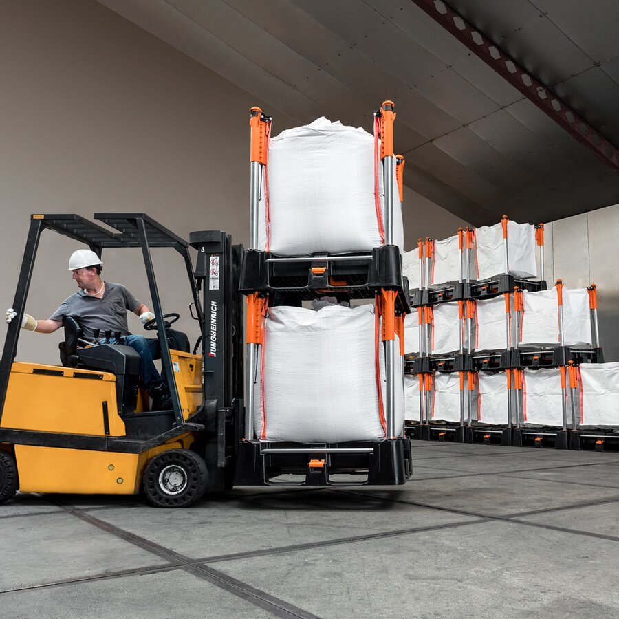 Einfacher Transport von gefllten Big-Bags mglich