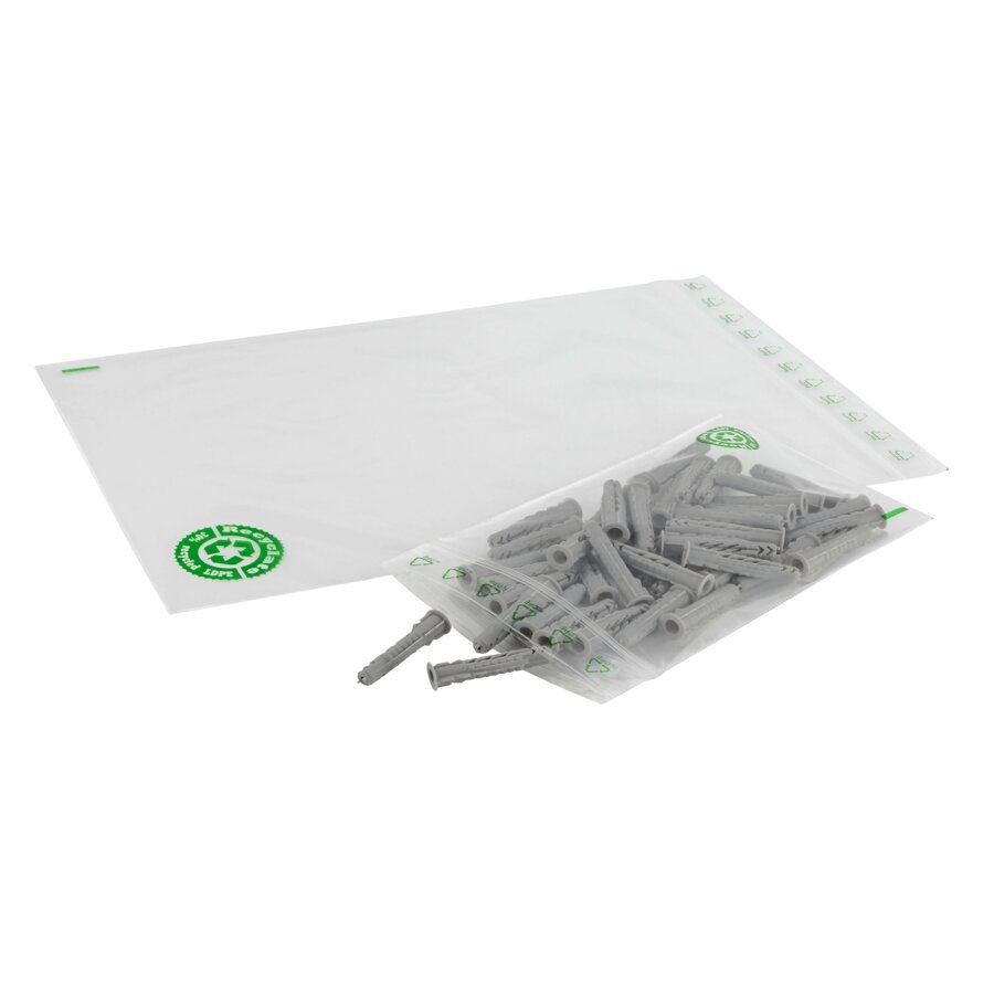 Folienbeutel mit 30% Recyclinganteil und praktischem Druckverschluss