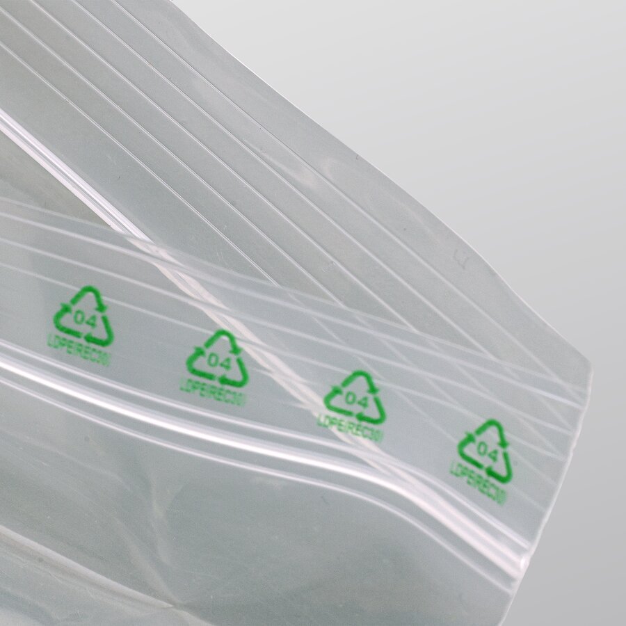 Druckverschlussbeutel, recycelt