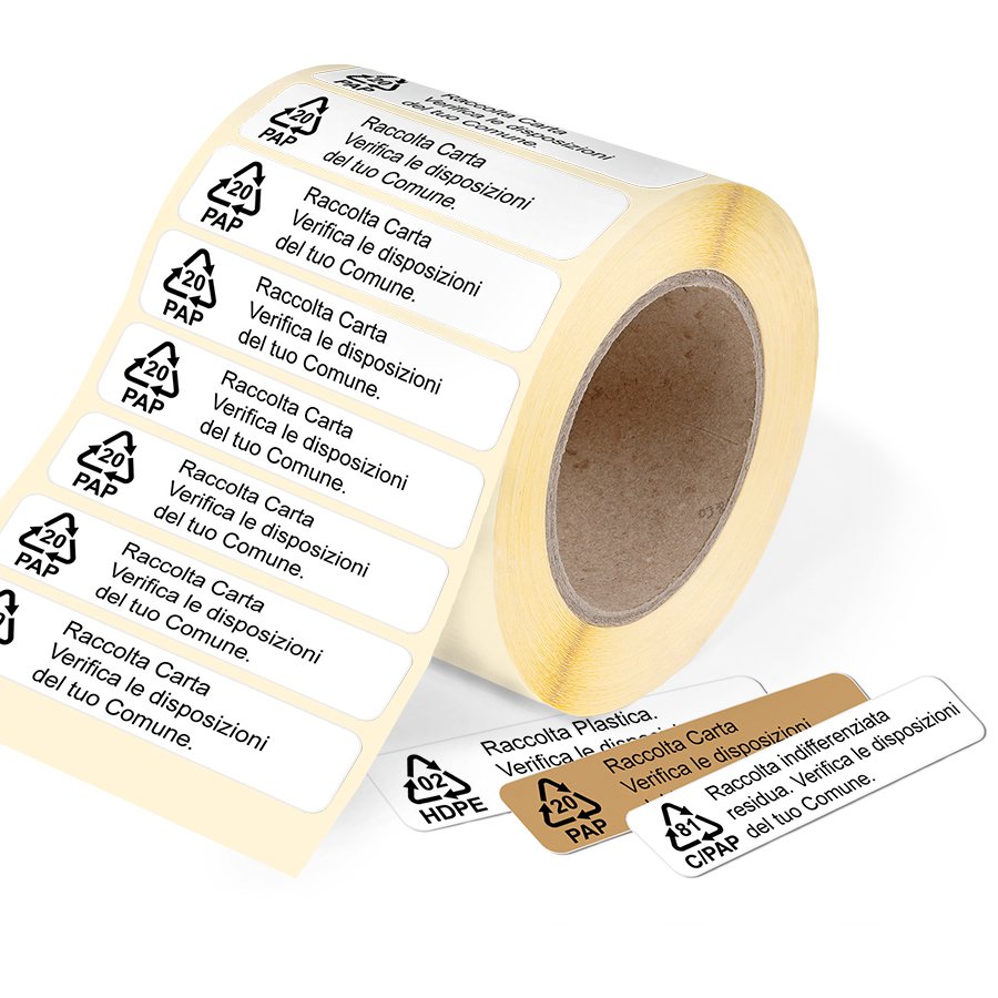 Umwelt-Etiketten für Italien, selbstklebend Umwelt-Etiketten für Italien, selbstklebend