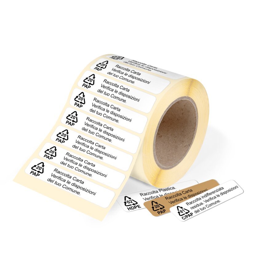 Umwelt-Etiketten fr Italien, selbstklebend