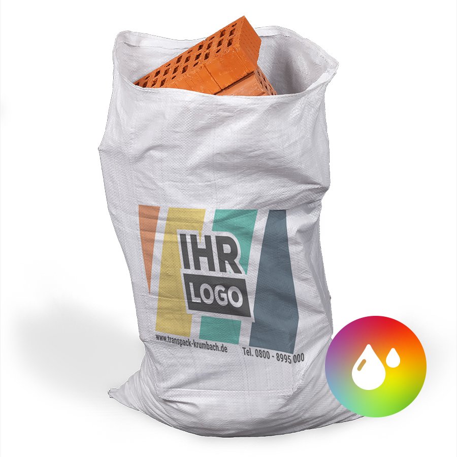 Gewebesäcke mit individuellem 4-frb. Druck Gewebesäcke mit individuellem 4-frb. Druck