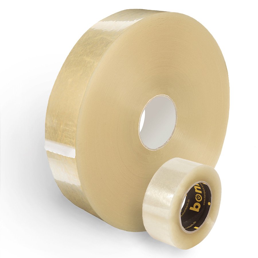 Als Maschinenband oder Paketband für Handabroller erhältlich Als Maschinenband oder Paketband für Handabroller erhältlich