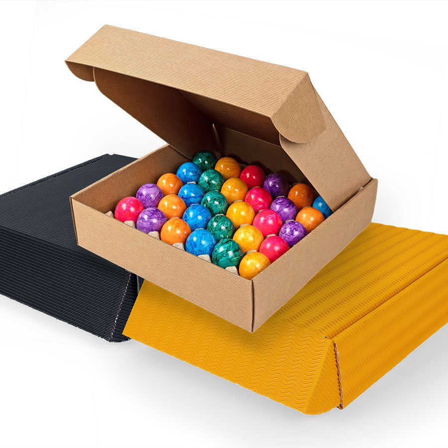 Präsentverpackung in der Größe einer 30er Eierlage Präsentverpackung in der Größe einer 30er Eierlage