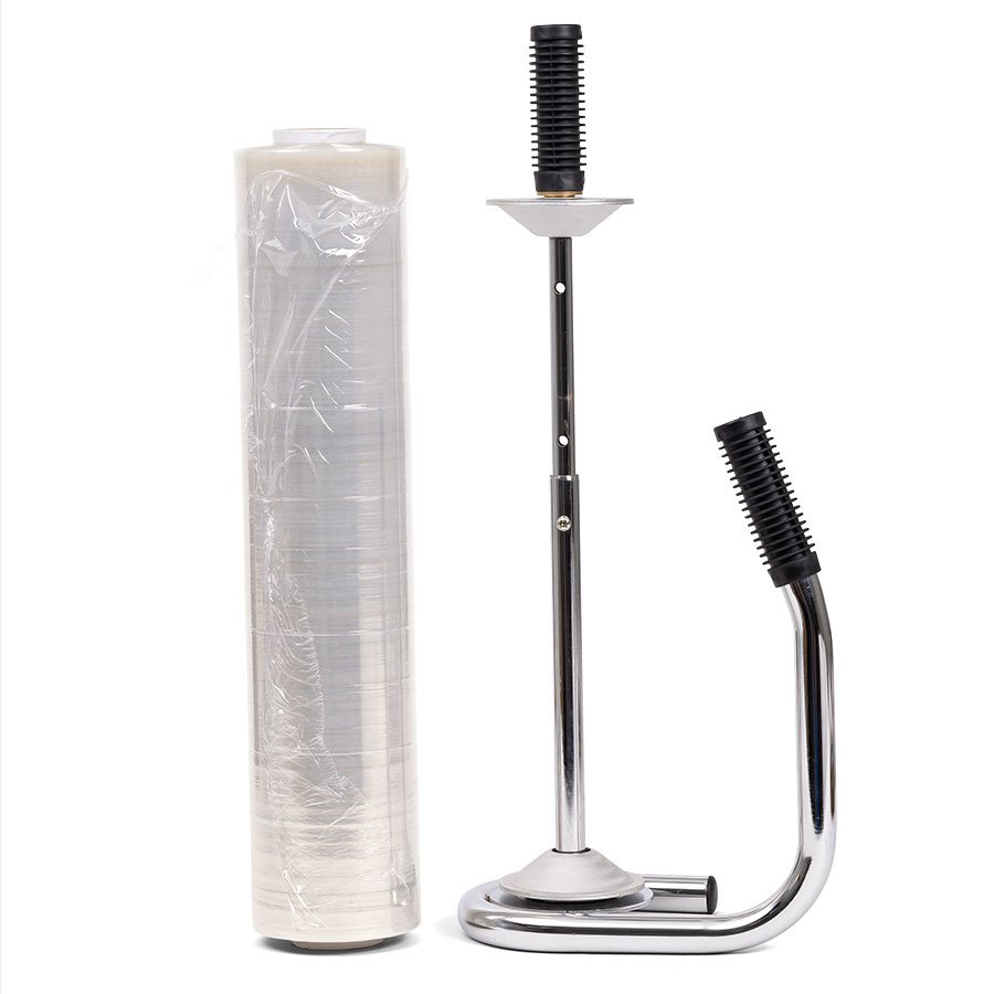 Verchromter Handabroller für Stretchfolien Verchromter Handabroller für Stretchfolien