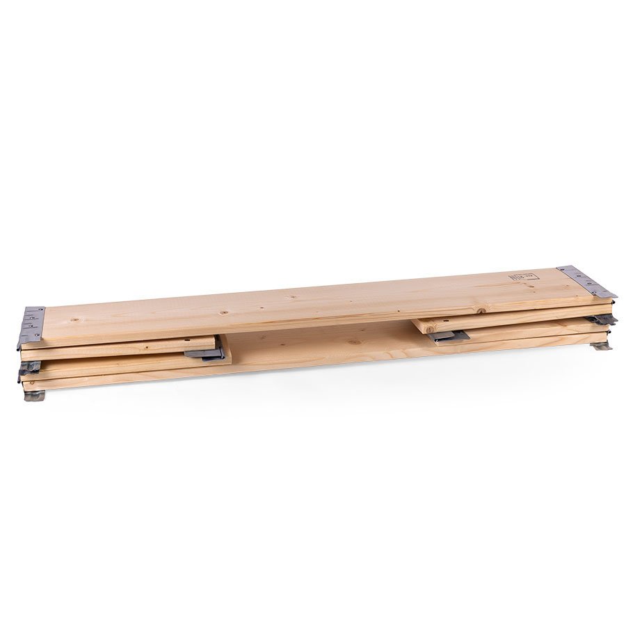 Dank der Scharniere einfach und schnell zusammengeklappt und platzsparend zu lagern Dank der Scharniere einfach und schnell zusammengeklappt und platzsparend zu lagern