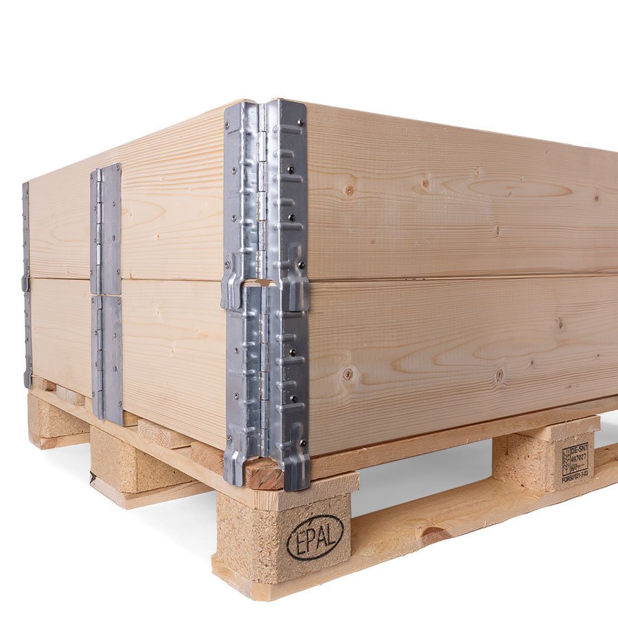 Individuell stapelbar dank Stecksystem auf der Palette Individuell stapelbar dank Stecksystem auf der Palette