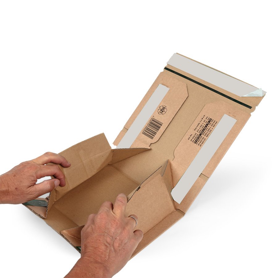 mit Seitenklappen ist das Aufrichten besonders einfach