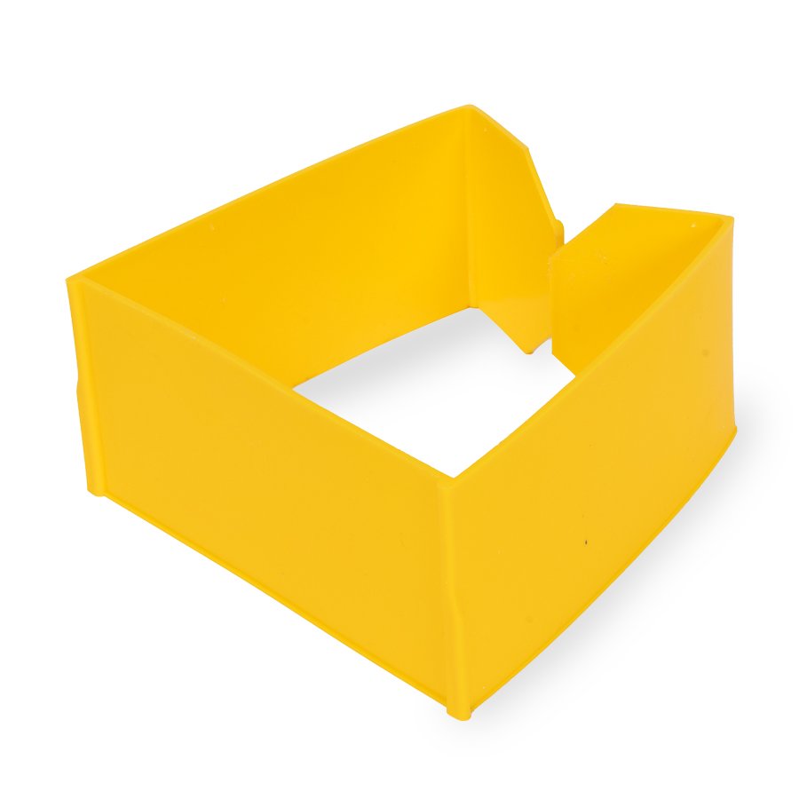 Palettenspange aus Kunststoff gelb für Mittelfuß Palettenspange gelb aus Kunststoff für Mittelfuß Europalette
