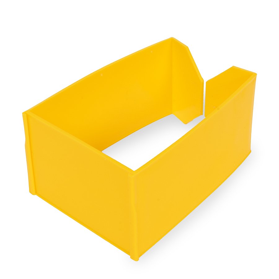 Palettenspange aus Kunststoff gelb für Seitenfuß Palettenspange gelb aus Kunststoff für Seitenfuß Europalette
