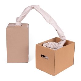 Polstermaterial aus der Papierpolster-Spendebox Papierpolster aus der Spendebox - schnell und einfach polstern