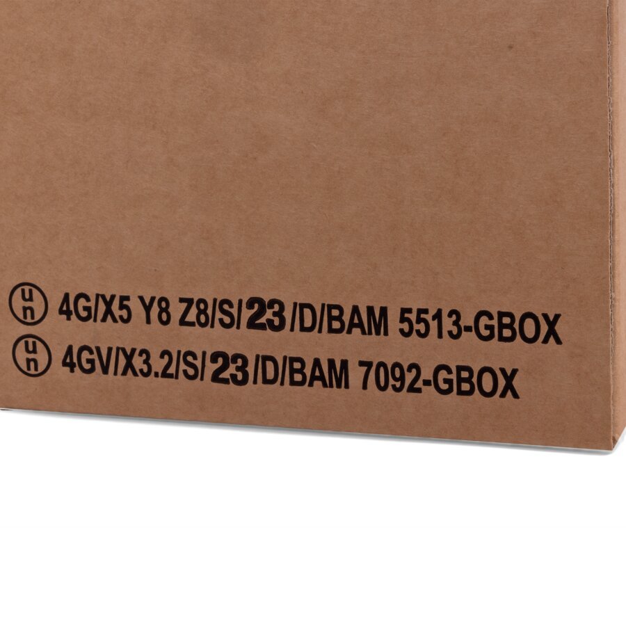 Gefahrgutkarton aus Wellpappe, mit UN-Kennzeichnung