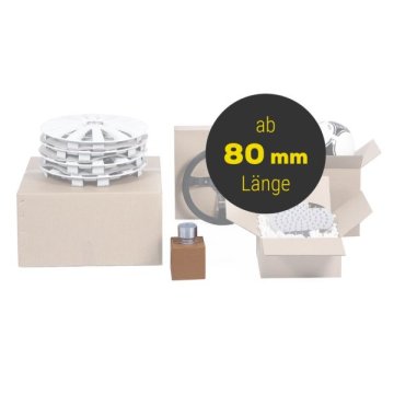 Kartons mit quadratischem Grundmaß ab 80 mm Länge
