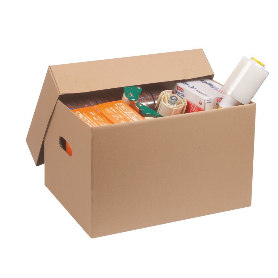 Die Automatik-Box mit Tragegriffen ist ein richtiger Allround-Karton