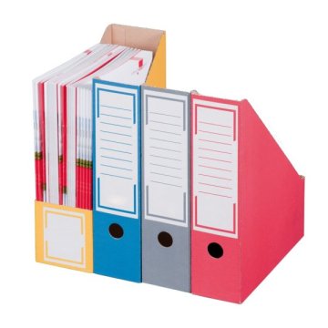 Die Archiv-Stehsammler sind in verschiedenen Farben erhältlich: Gelb, Blau, Grau, Rot, ...