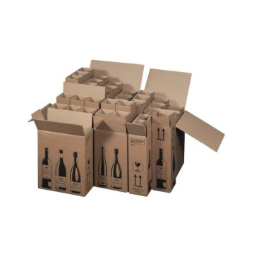 Flaschenverpackungen mit Automatikeinlage, DHL- und UPS-zertifiziert