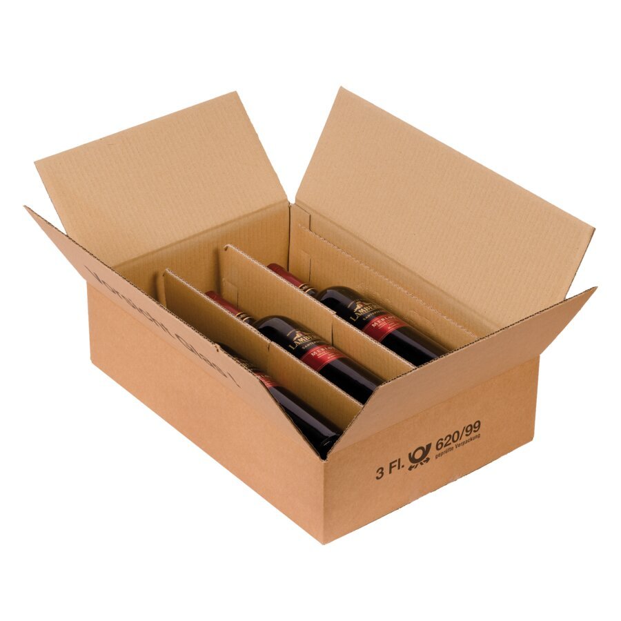 PTZ-zertifizierter Versandkarton f�r Flaschen (liegend)
