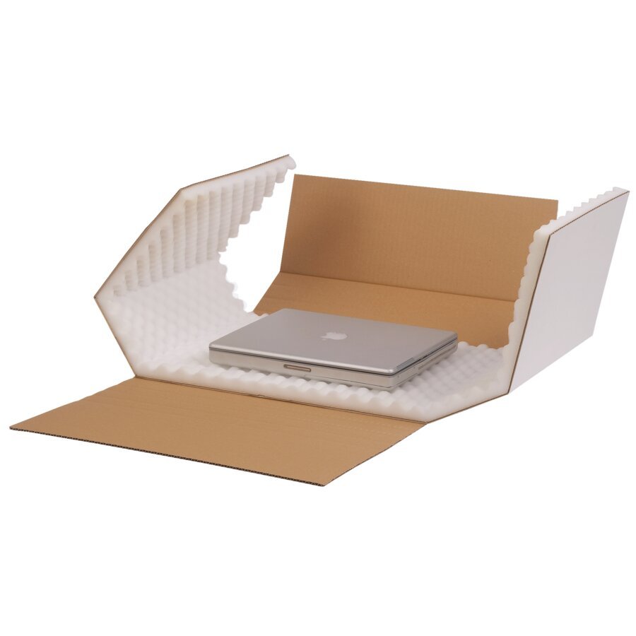Kreuzverpackung aus Wellpappe, quadratisch