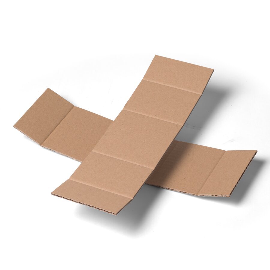 Stabile 2-teilige Kreuzverpackung mit Rillungen zum einfachen Zusammenbauen