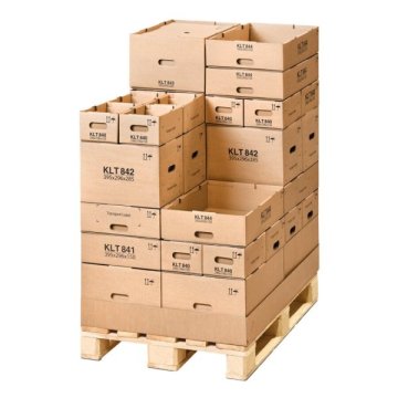 KLT-Behälter aus Wellpappe - alle Größen miteinander stapelbar