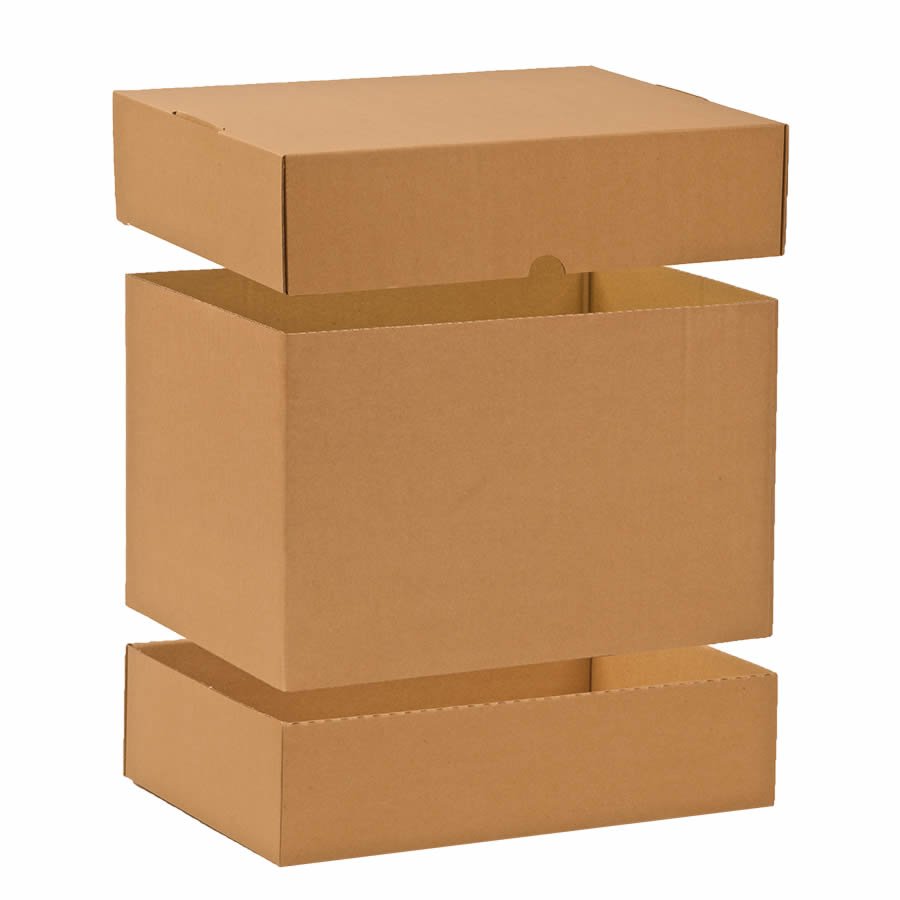 Höhenvariabler Versandkarton dank einsetzbaren Ringen Höhenvariabler Versandkarton dank einsetzbaren Ringen