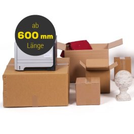 Diese Faltschachteln sind ab einer Länge von 600mm. Faltschachtelkarton - größere Wellpapp Faltkartons
