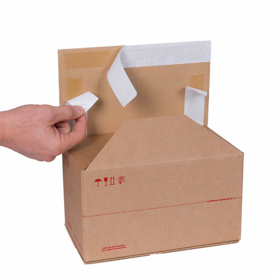 Luftfracht-Sicherheitskarton mit 3-seitigem SK-Verschluss Luftfracht-Sicherheitskarton mit 3-seitigem SK-Verschluss