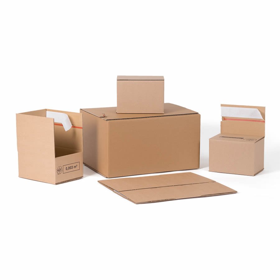 Faltkarton mit Selbstklebe-Verschluss Faltkarton mit Selbstklebe-Verschluss