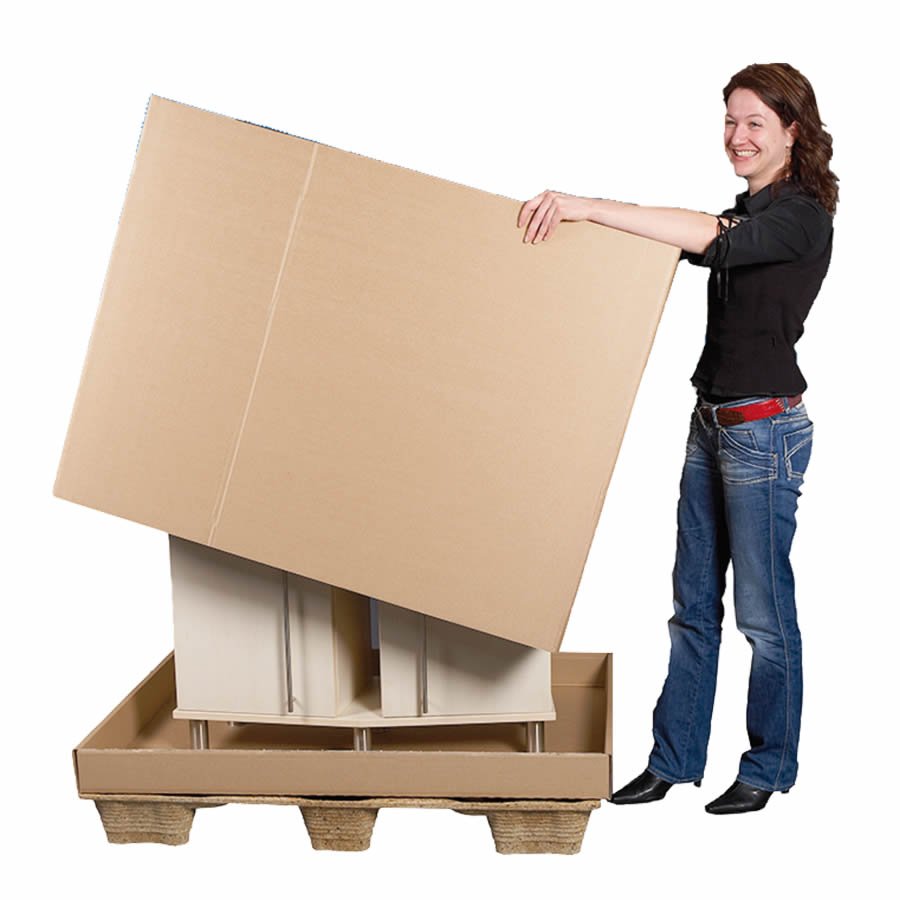 Der Ring lässt sich einfach über das Packgut stellen Der Ring lässt sich einfach über das Packgut stellen