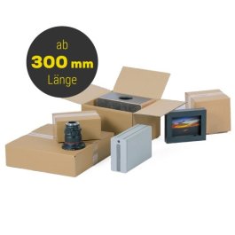 Faltkarton 1-2-wellig braun, ab 300 mm Lnge