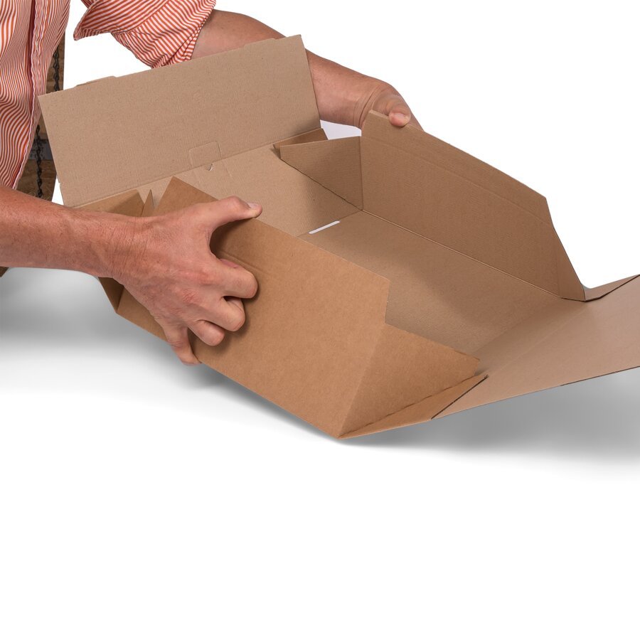 ber die klappbaren Seitenwnde ist der Karton im Handumdrehen aufgebaut