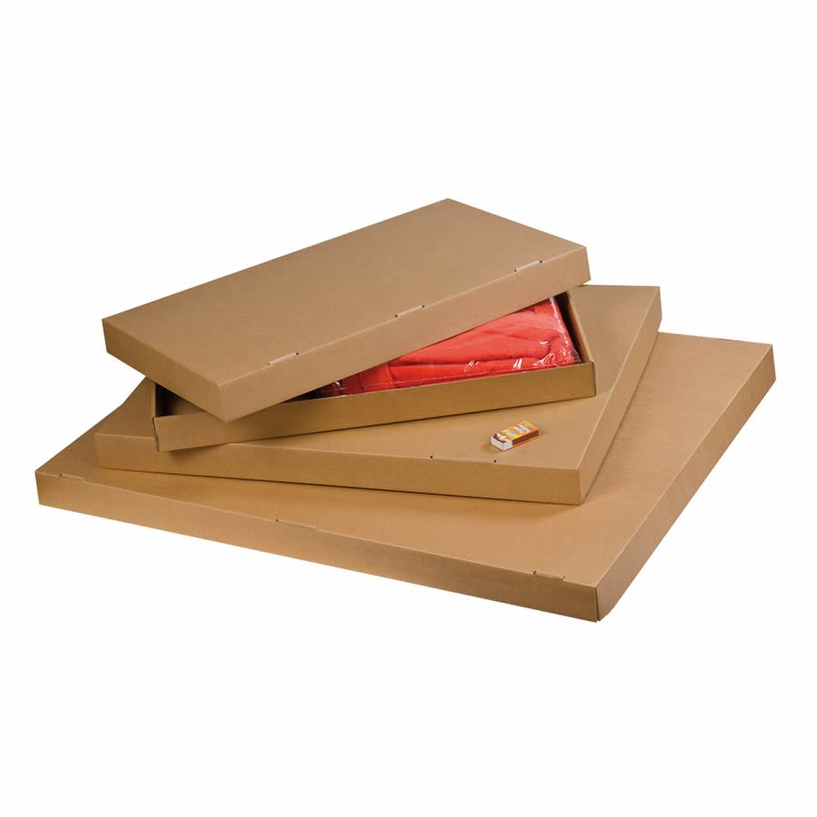 Flacher Stülpdeckel-Karton für Großformate Flacher Stülpdeckel-Karton für Großformate