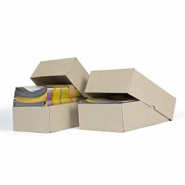 Stülpdeckelkarton aus Vollpappe für DIN-Formate Stülpdeckelkarton aus Vollpappe für DIN-Formate