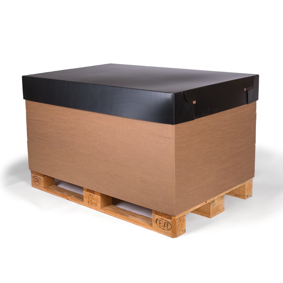 Der Palettenboden hält Pakete zusammen; ideal beim Einsatz im vollautomatischen Hochregallager Der Palettenboden hält Pakete zusammen; ideal beim Einsatz im vollautomatischen Hochregallager