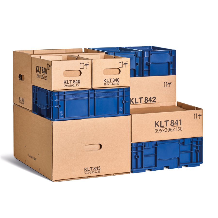 Auch mit KLT-Behältern aus Kunststoff kombinierbar Auch mit KLT-Behältern aus Kunststoff kombinierbar
