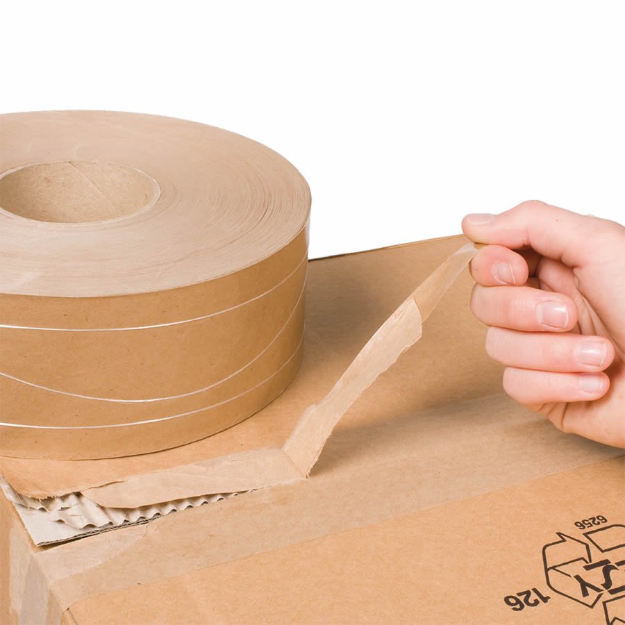 Einmal verklebt ist das Packband nur noch durch Beschädigung vom Karton lösbar Einmal verklebt ist das Packband nur noch durch Beschädigung vom Karton lösbar