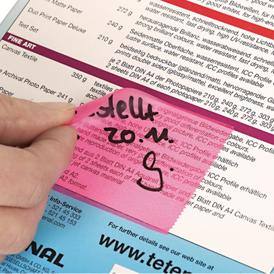 Die Notizzettel sind leicht und rckstandsfrei ablsbar