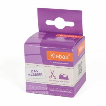 500 original Klebaa® Klebestreifen in der handlichen Spendebox