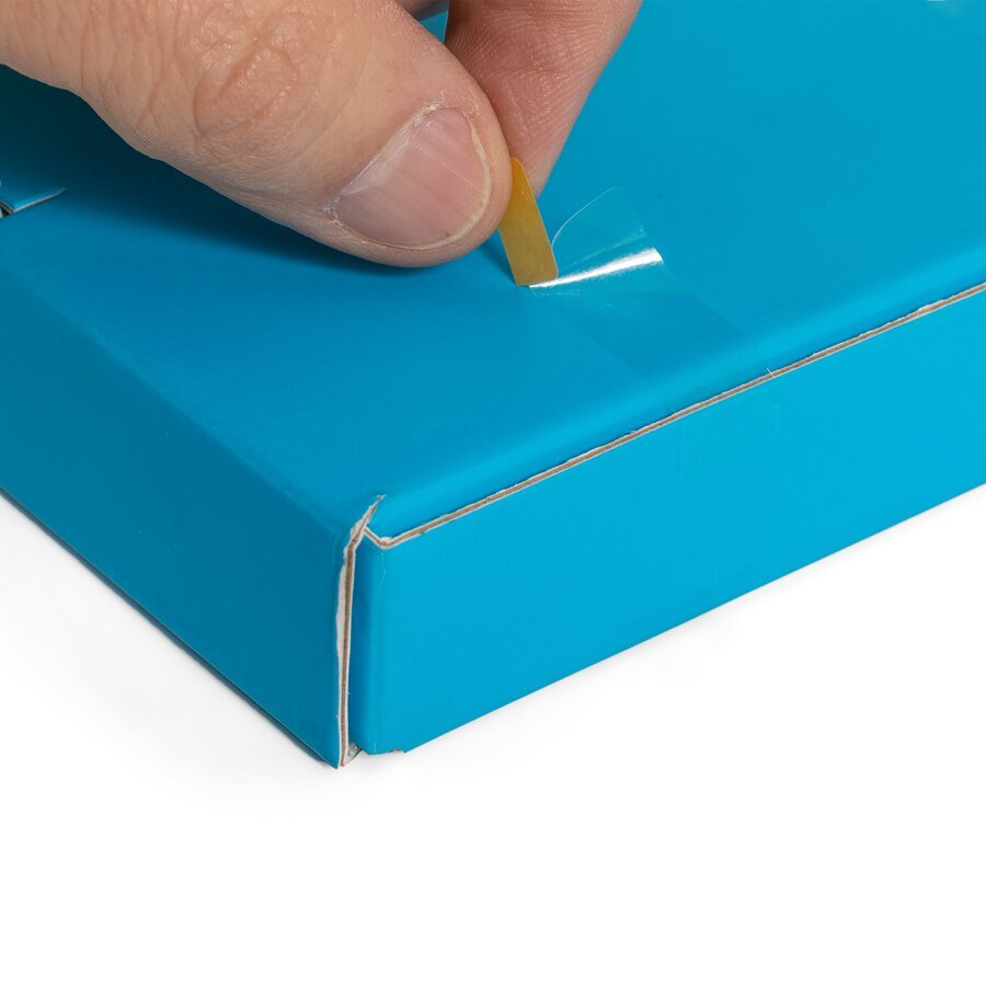 ... die farbige Lasche umknicken ... ... die farbige Lasche umknicken ...