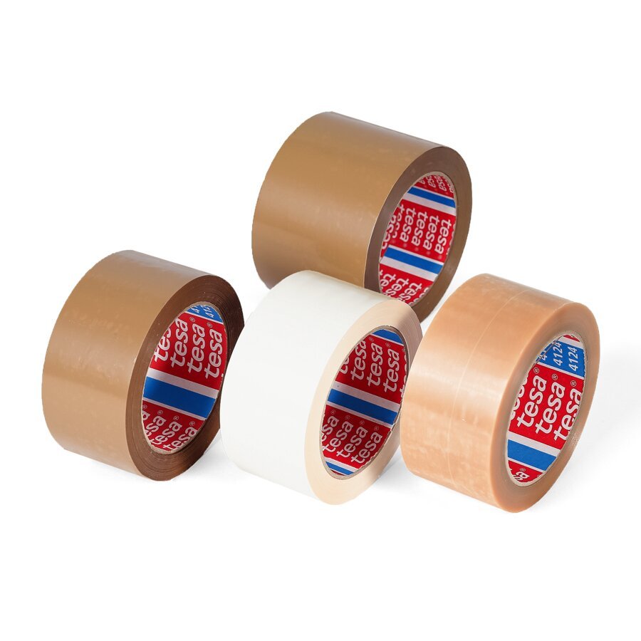 Das Klebeband ist in den Farben braun, transparent und wei sowie in extrabreiter Ausfhrung erhltlich