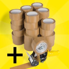 PVC-Packband + Abroller Spar-Set PVC-Packband + Abroller Spar-Set