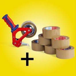 tesa PVC-Klebeband + Abroller Spar-Set
