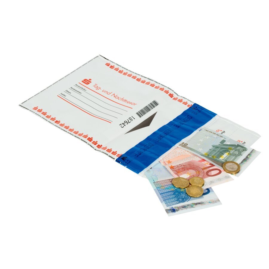 Bargeld in der Coex-Versandtasche