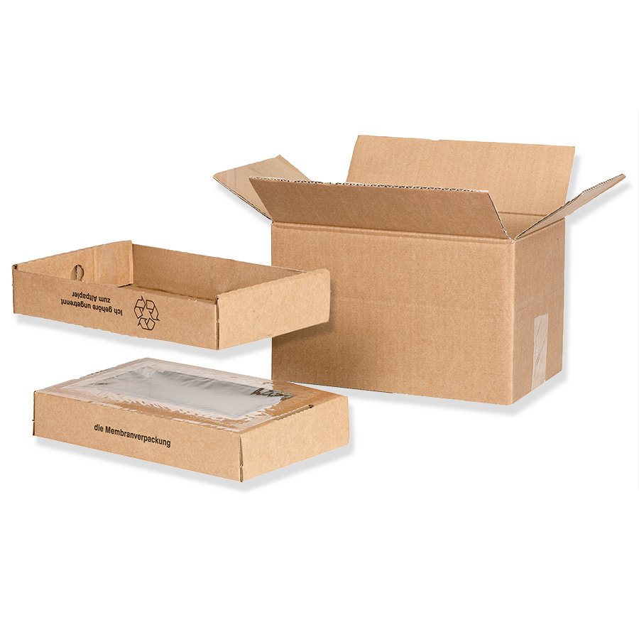 Die Membran-Verpackung besteht aus 3 Teilen Die Membran-Verpackung besteht aus 3 Teilen