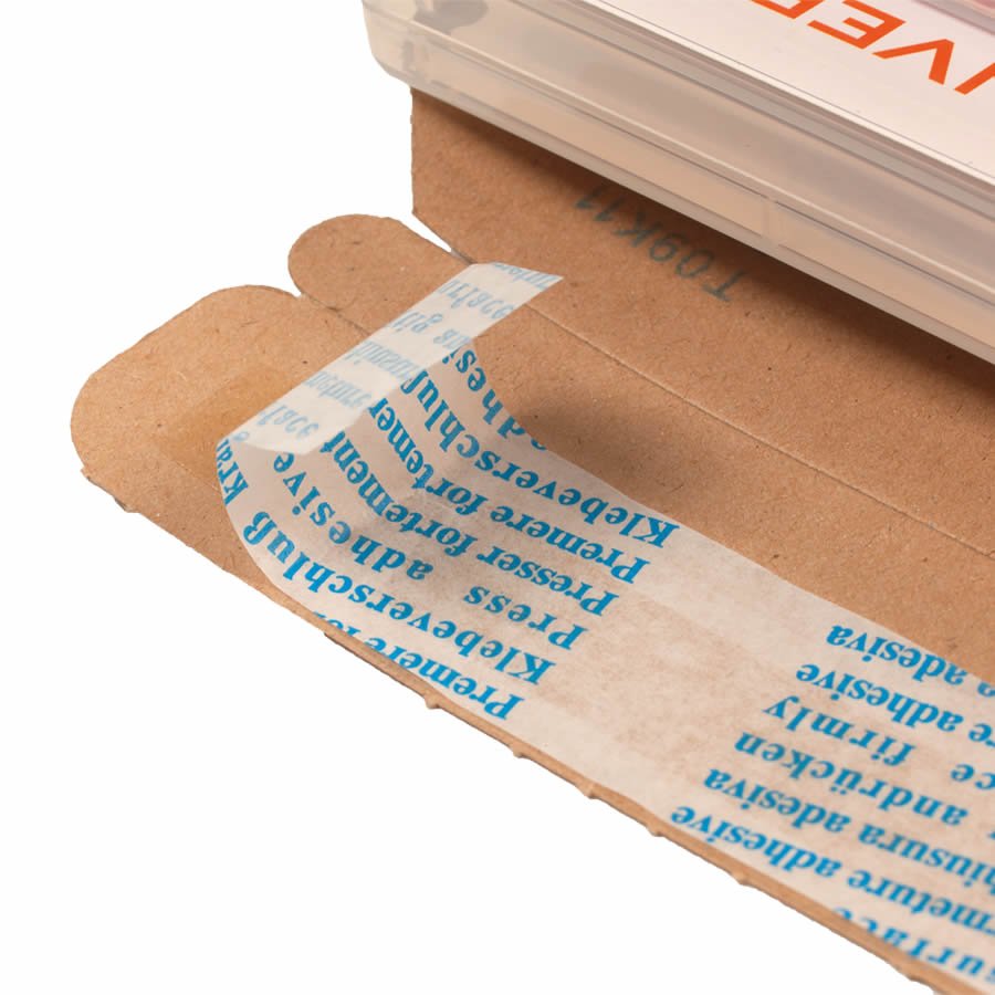 Jede Ausführung mit praktischem Selbstklebe-Verschluss Jede Ausführung mit praktischem Selbstklebe-Verschluss