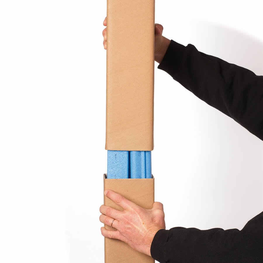Eckige Versandhülse einfach ineinander stecken Eckige Versandhülse einfach ineinander stecken